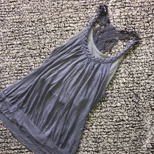 Double Layered Braided Trim Tank Top